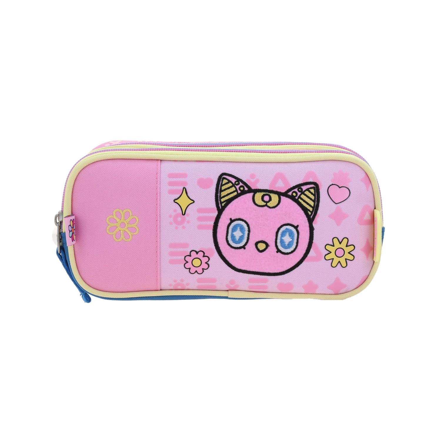 Lapicera escolar para niña Happy Girl rosa con triple compartimento - Modelo HG70356, modelo HG70356-P