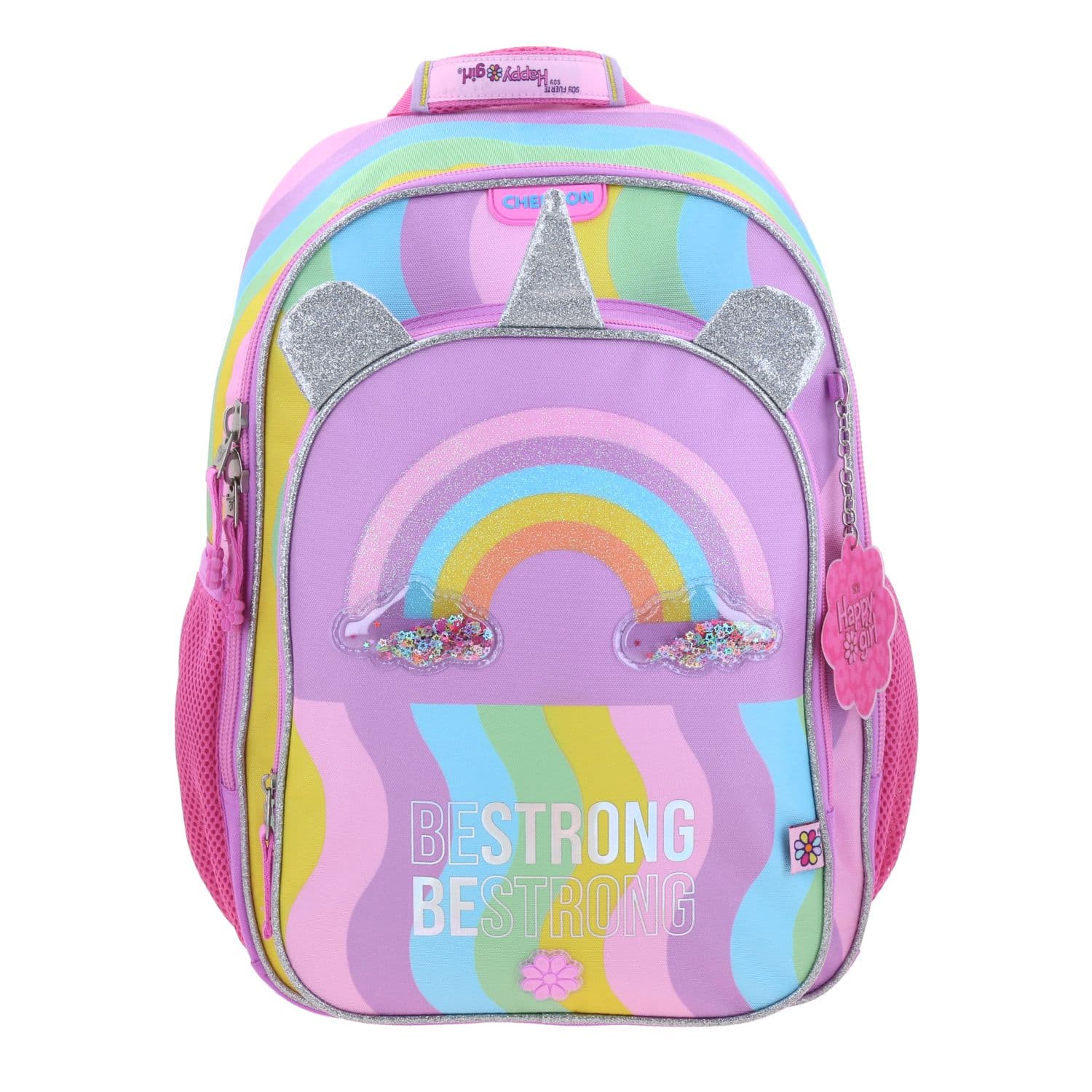 Kit Escolar Happy Girl by Chenson (Mochila + Lonchera + Lapicera) Multicolor Infantil, modelo HG70403-C-KC3