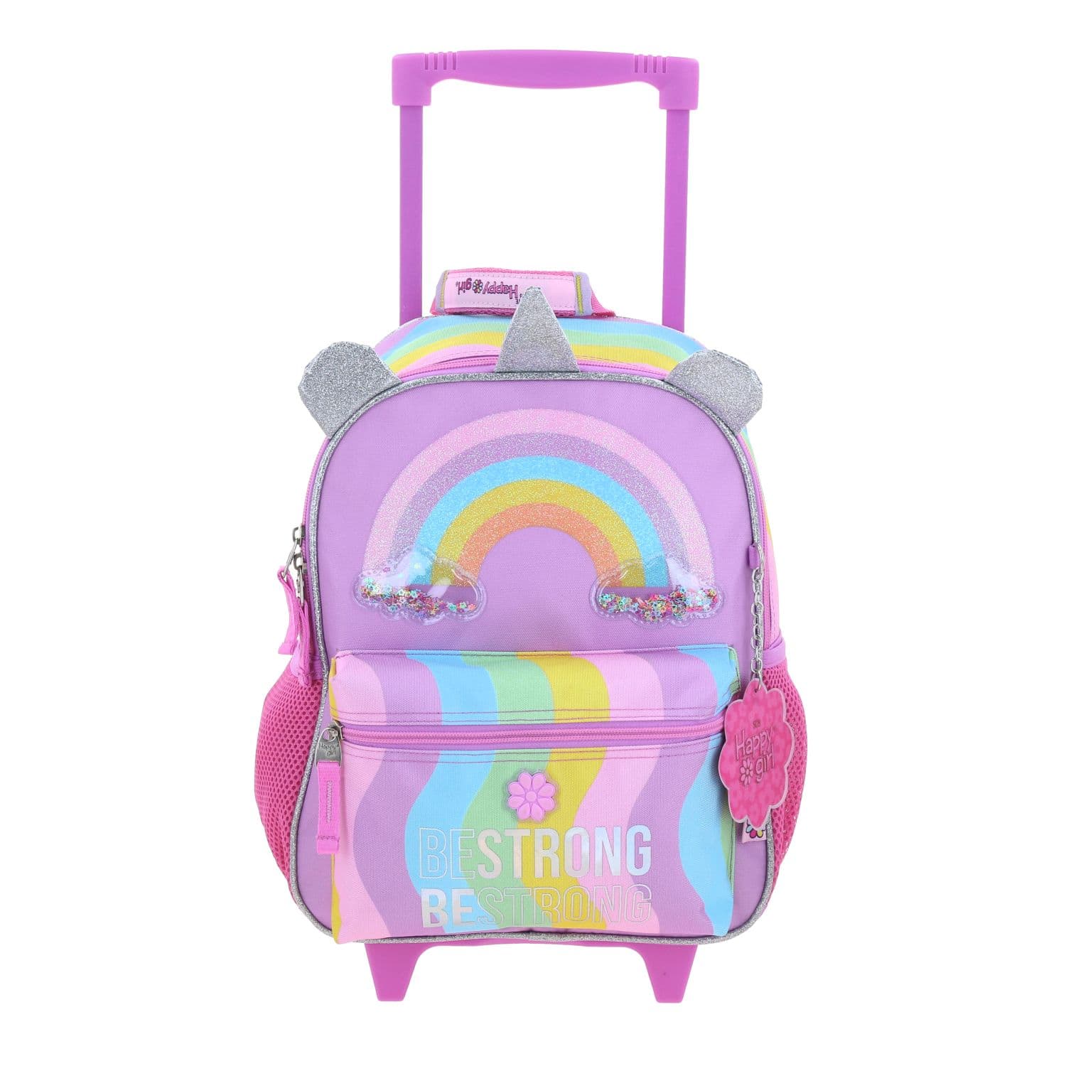 Kit Escolar Happy Girl by Chenson (Mochila con Ruedas + Lonchera + Lapicera) Multicolor Infantil, modelo HG70406-C-KB3