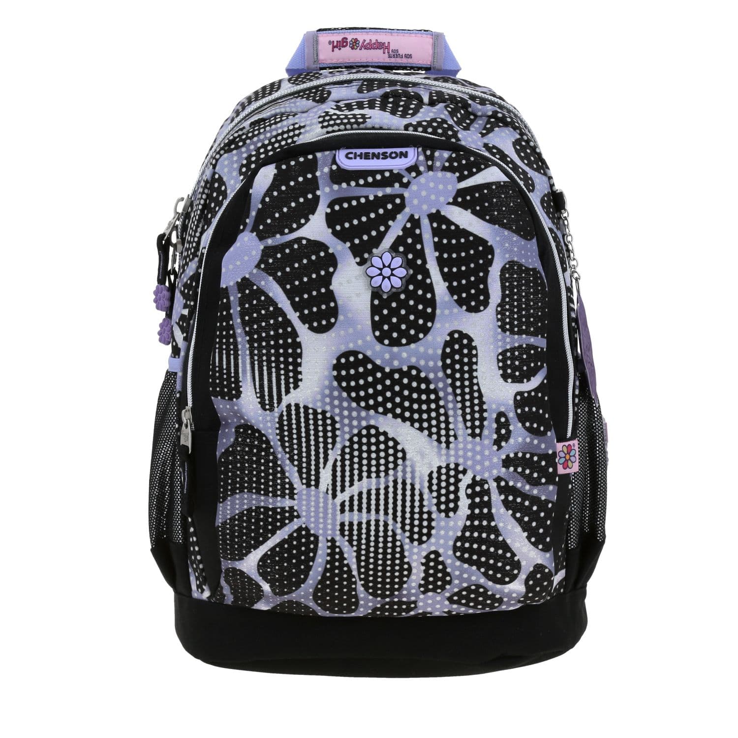 Kit Escolar Happy Girl by Chenson (Mochila + Lonchera) Negro Infantil - Modelo HG70568, modelo HG70568-3-KC2O