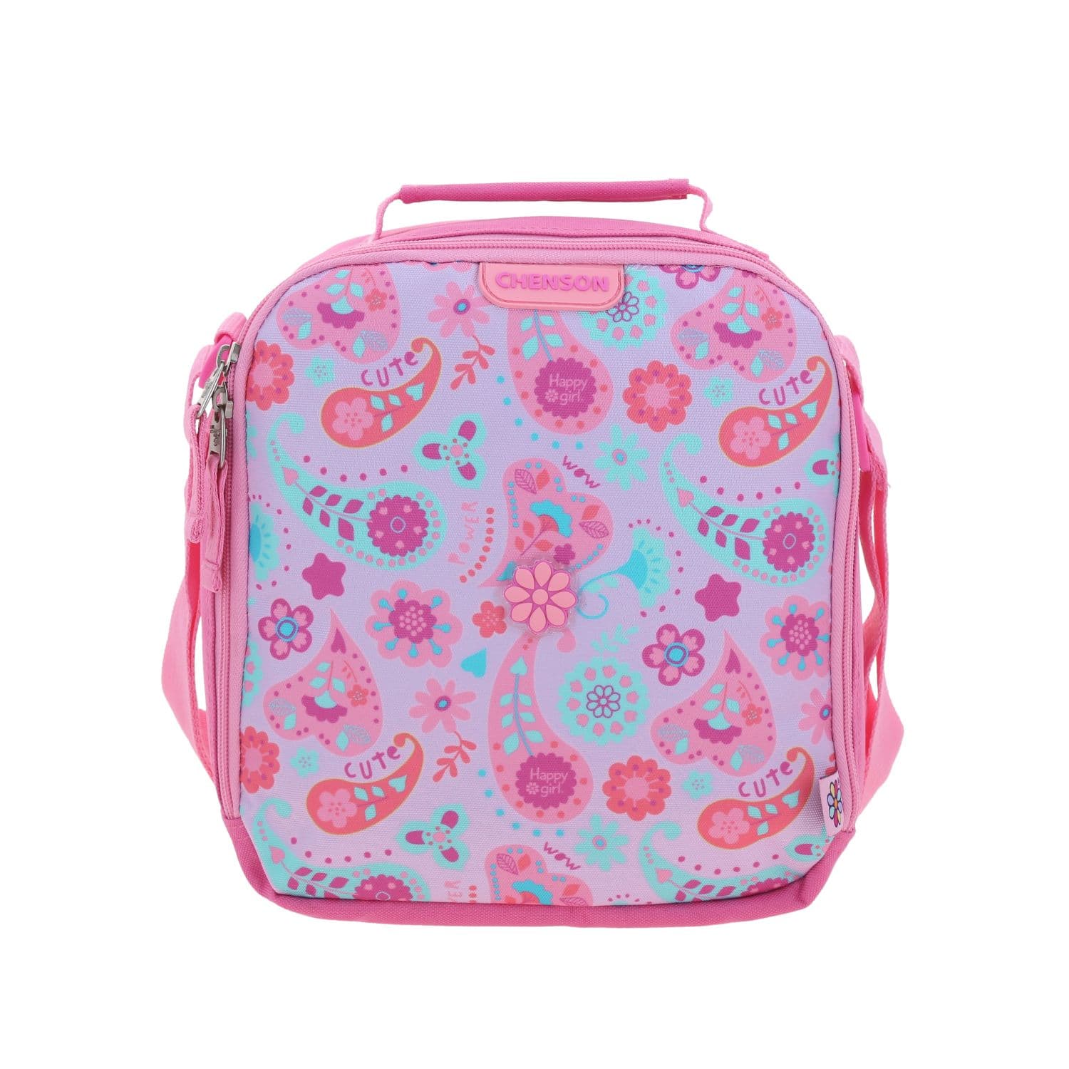 Lonchera escolar térmica Happy Girl rosa para niña - Durabilidad y diversión - Modelo HG70718, modelo HG70718-P