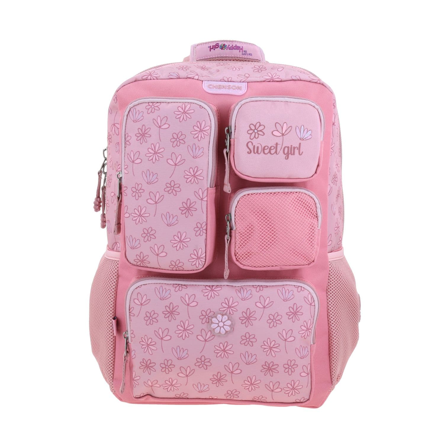 Kit Escolar Happy Girl by Chenson (Mochila + Lonchera) Rosa Infantil - Modelo HG71204, modelo HG71204-P-KC2O