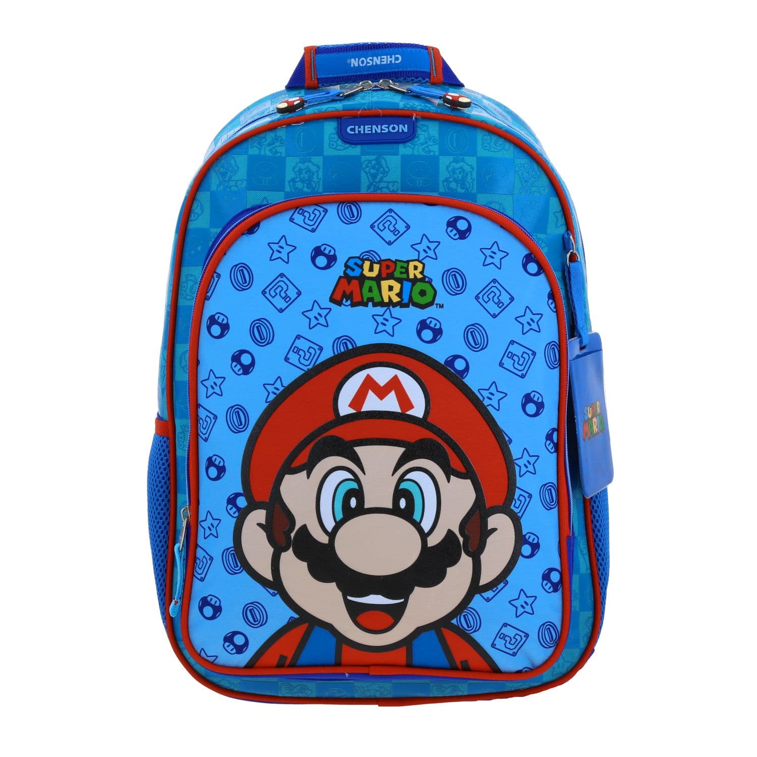 Mochila escolar para niño Mario Bros by Chenson Azul Divertida - Modelo MB66127, modelo MB66127-9
