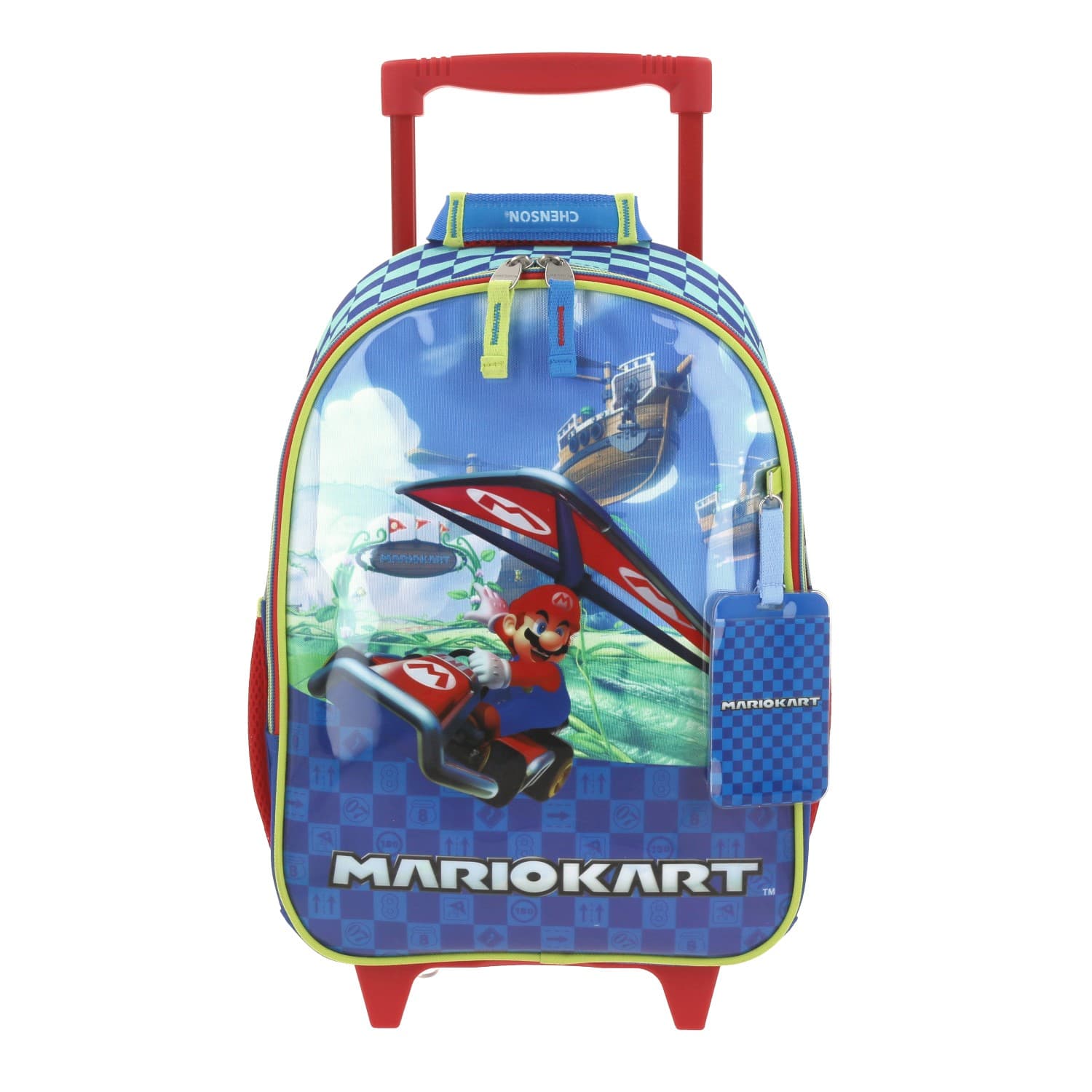 Kit Escolar Mario Bros by Chenson Mochila con Ruedas + Lonchera Azul Infantil - Modelo MB66138, modelo MB66138-9-KC2O