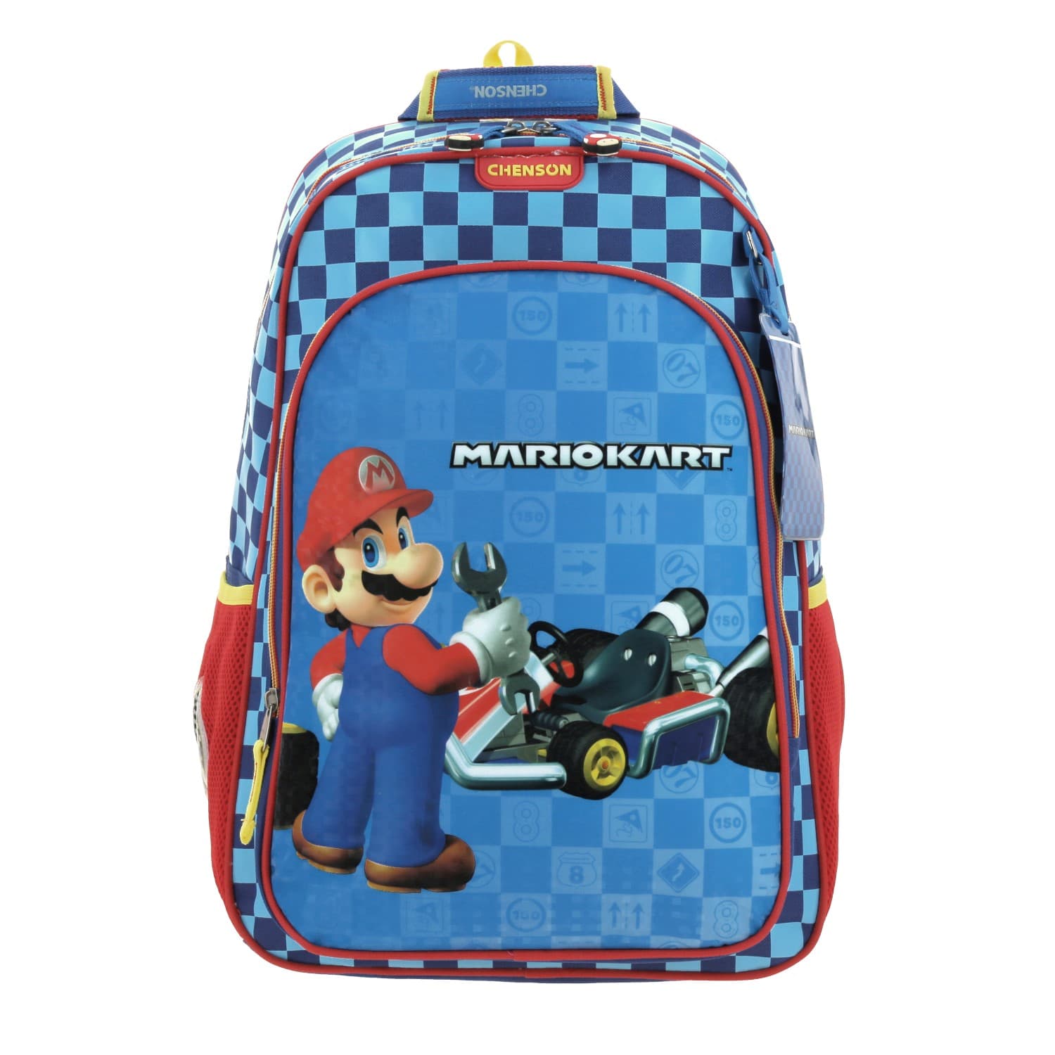 Mochila escolar para niño Mario Bros by Chenson color azul duradera - Modelo MB66245, modelo MB66245-9