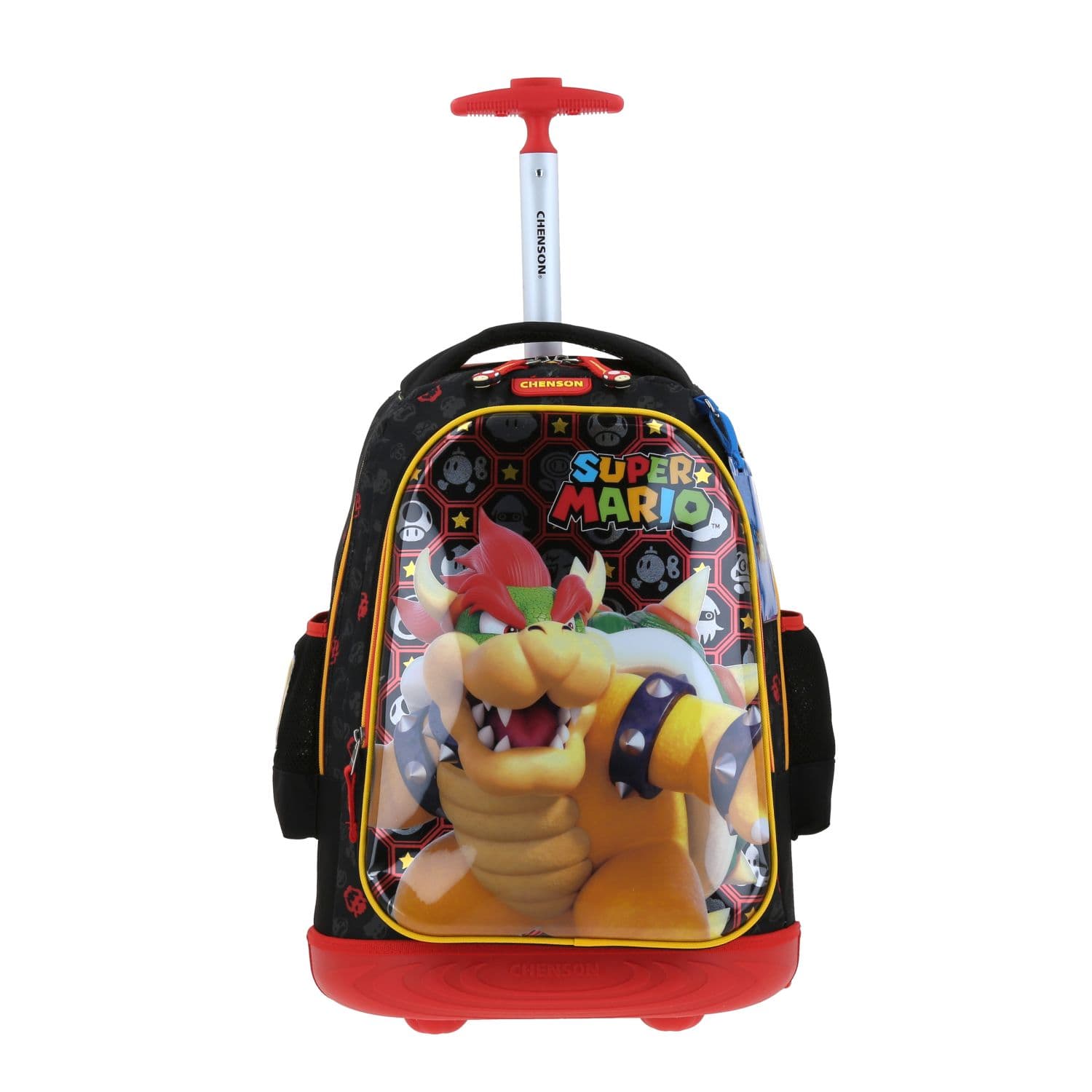 Kit Escolar Mario Bros by Chenson (Mochila con Ruedas + Lonchera) Negro Infantil - Modelo MB66320, modelo MB66320-3-KC2O