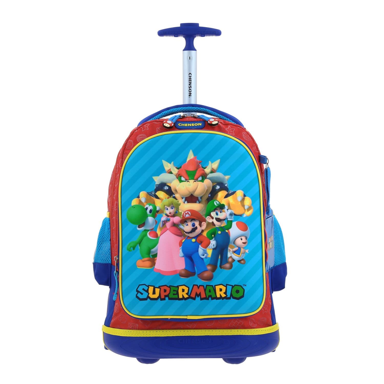 Kit Escolar Mario Bros by Chenson Rojo (Mochila con Ruedas + Lonchera + Lapicera) Infantil - Modelo MB66372, modelo MB66372-KB3