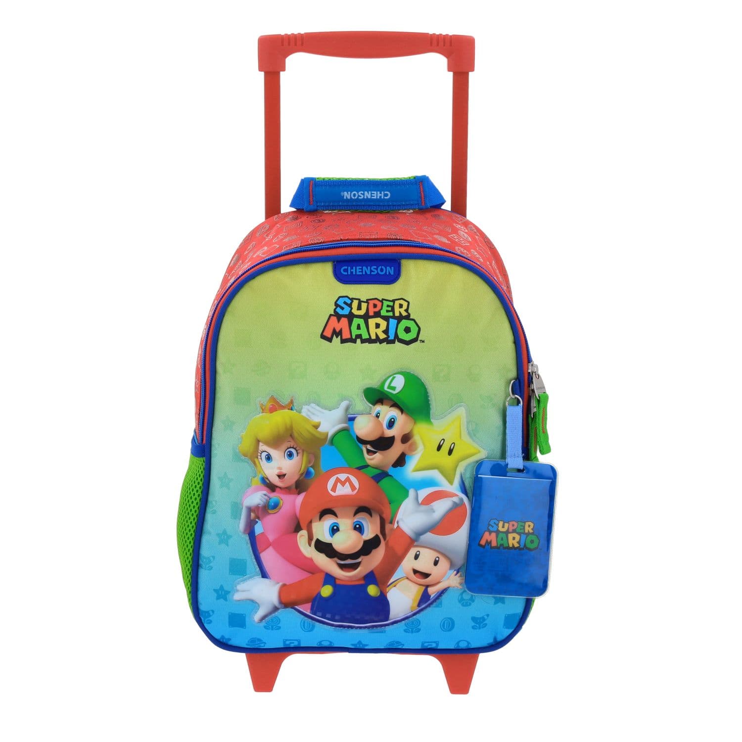 Kit Escolar Mario Bros by Chenson Mochila con Ruedas + Lonchera Rojo Infantil - Modelo MB66457, modelo MB66457-R-KC2O