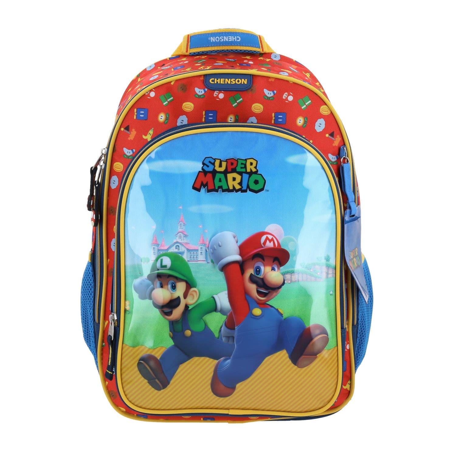 Kit Escolar Mario Bros by Chenson (Mochila + Lonchera + Lapicera) Azul Infantil - Modelo MB66581, modelo MB66581-9-KC3