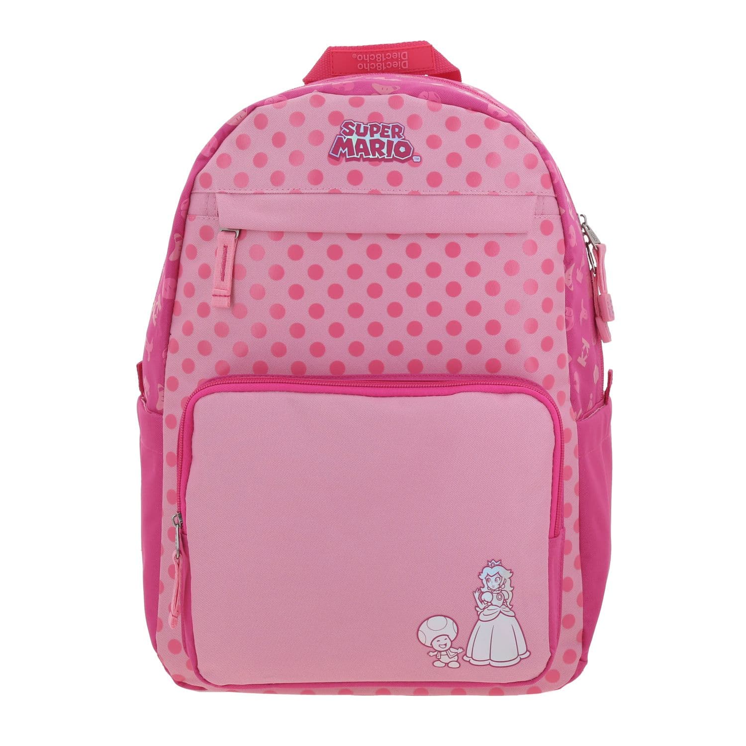 Kit Escolar Mario Bros by Chenson (Mochila + Lapicera) Rosa Infantil - Modelo MB66595, modelo MB66595-P-KC2A