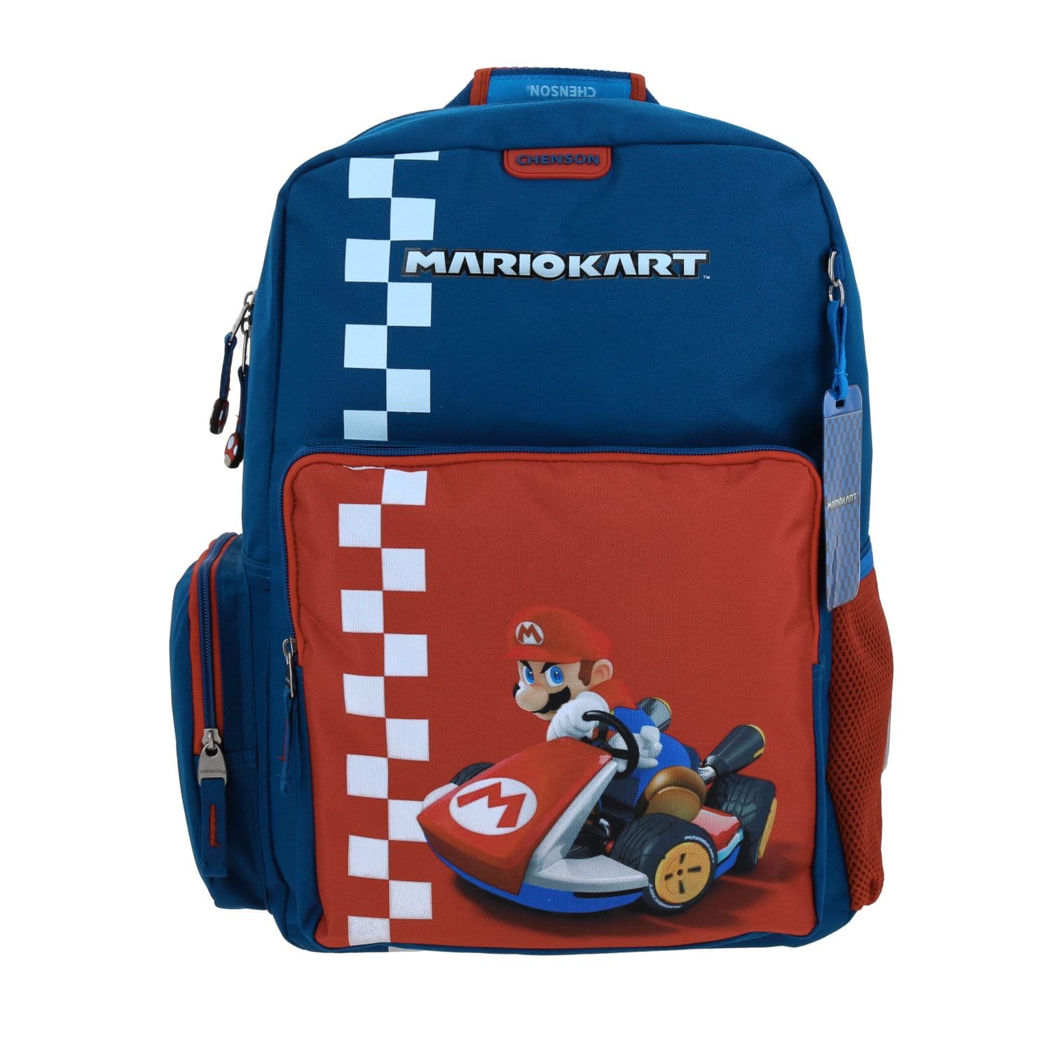 Mochila escolar para niño Mario Bros by Chenson color azul duradera - Modelo MB70210, modelo MB70210-9