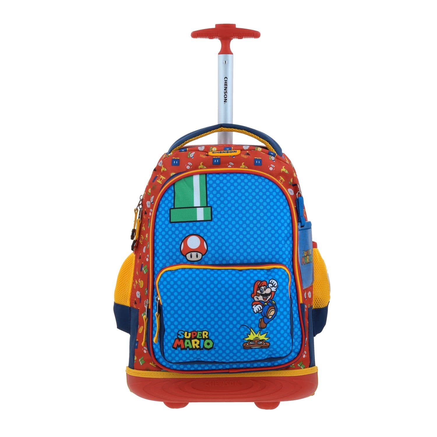 Mochila con Ruedas Mario Bros Azul para Niño - Divertida y Duradera - Modelo MB70511, modelo MB70511-9