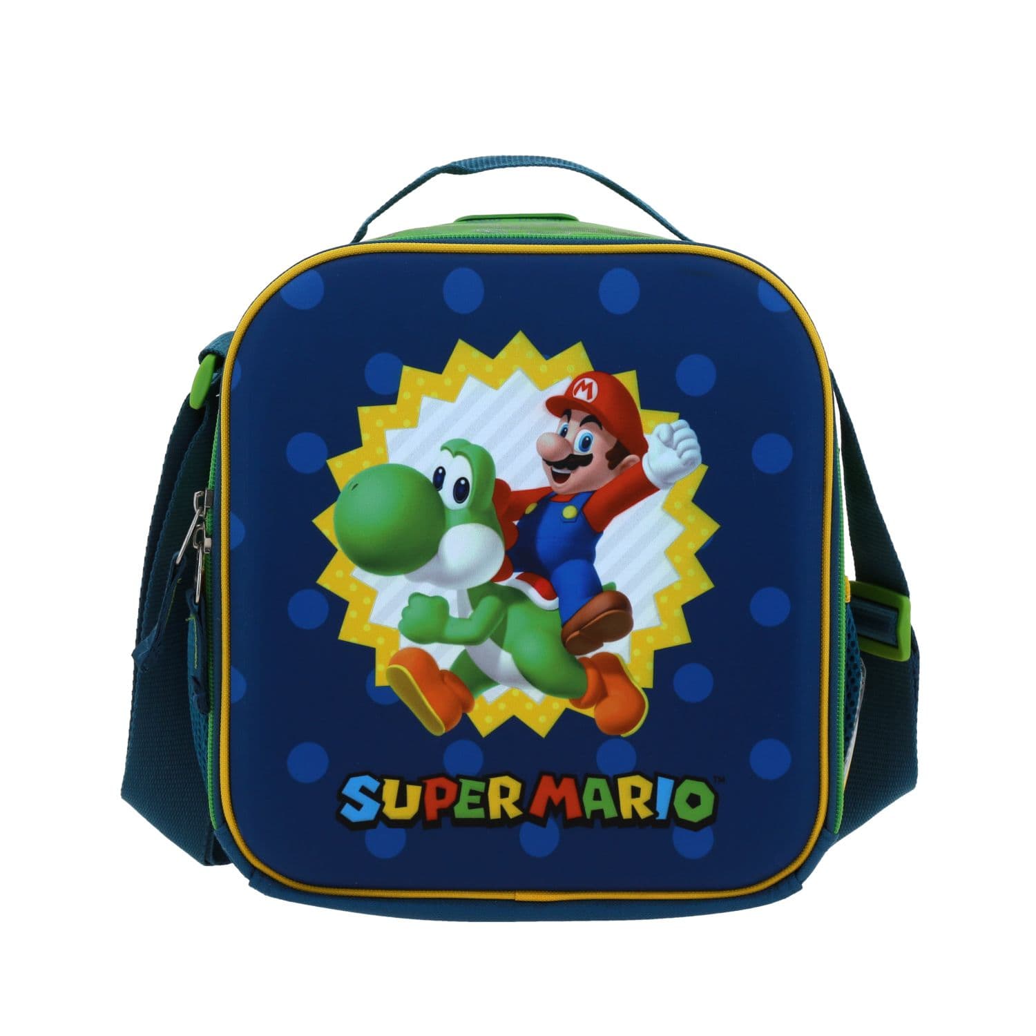 Lonchera Escolar Mario Bros Azul Térmica Chenson - Modelo MB70627, modelo MB70627-9
