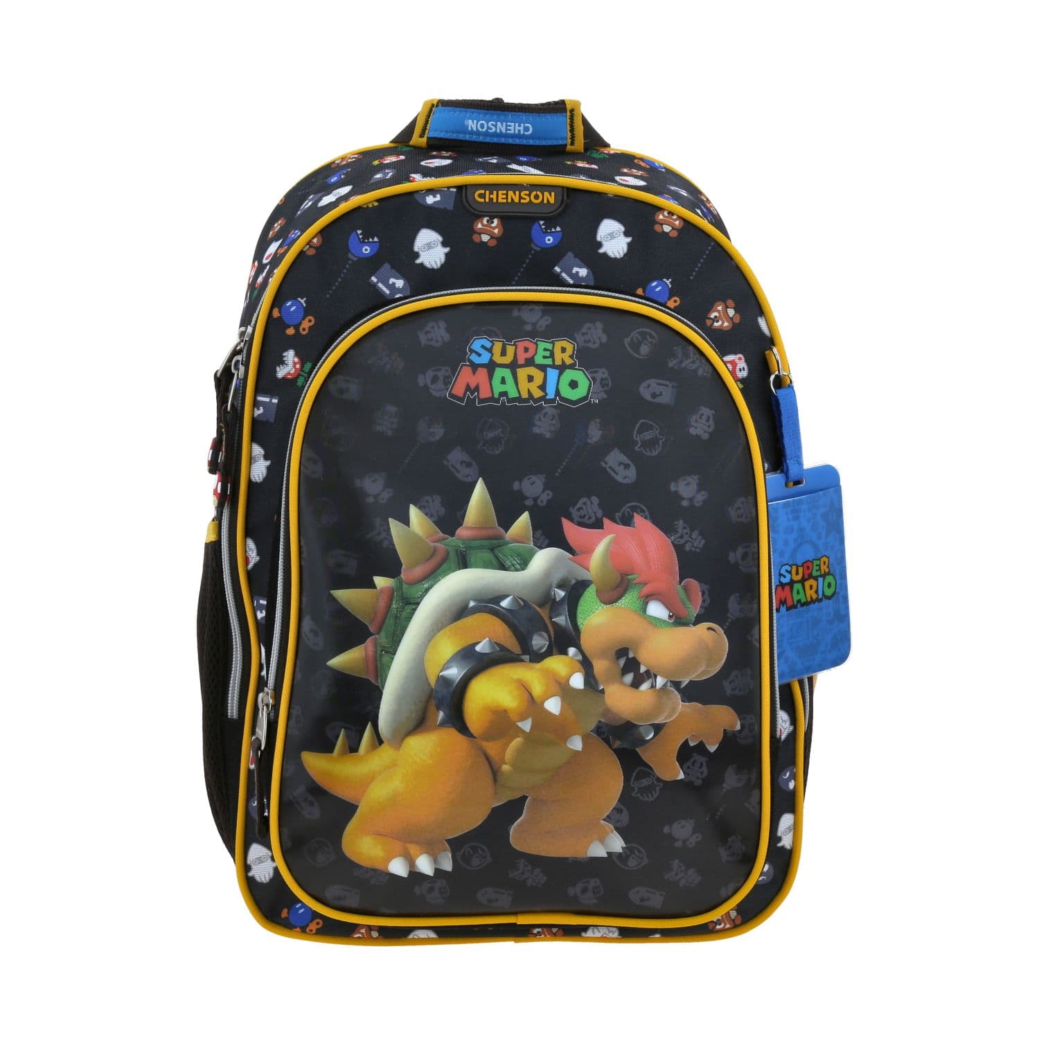 Mochila escolar para niño Mario Bros by Chenson color negro duradera - Modelo MB70711, modelo MB70711-3