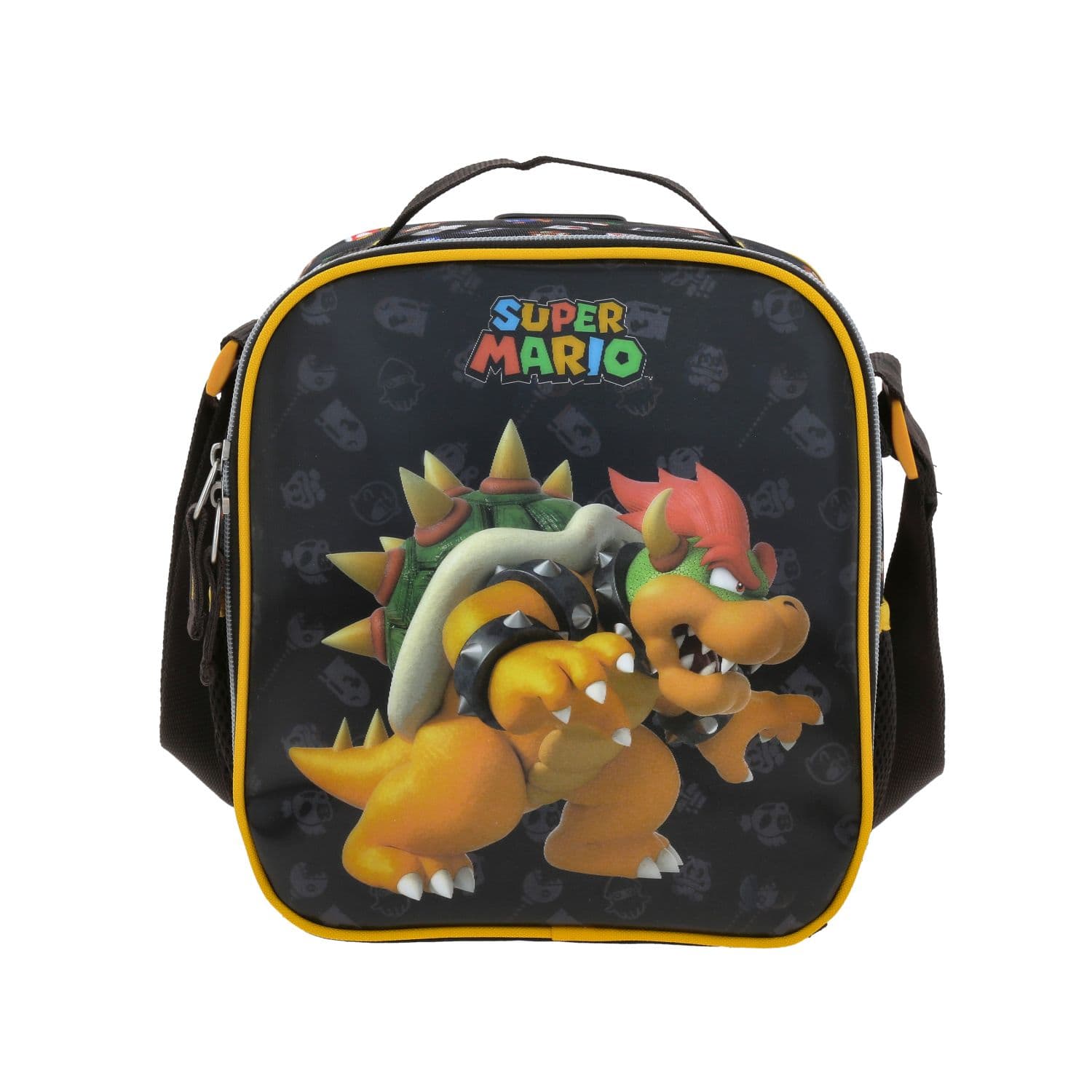 Lonchera escolar térmica Mario Bros by Chenson color negro para niño - Modelo MB70712, modelo MB70712-3