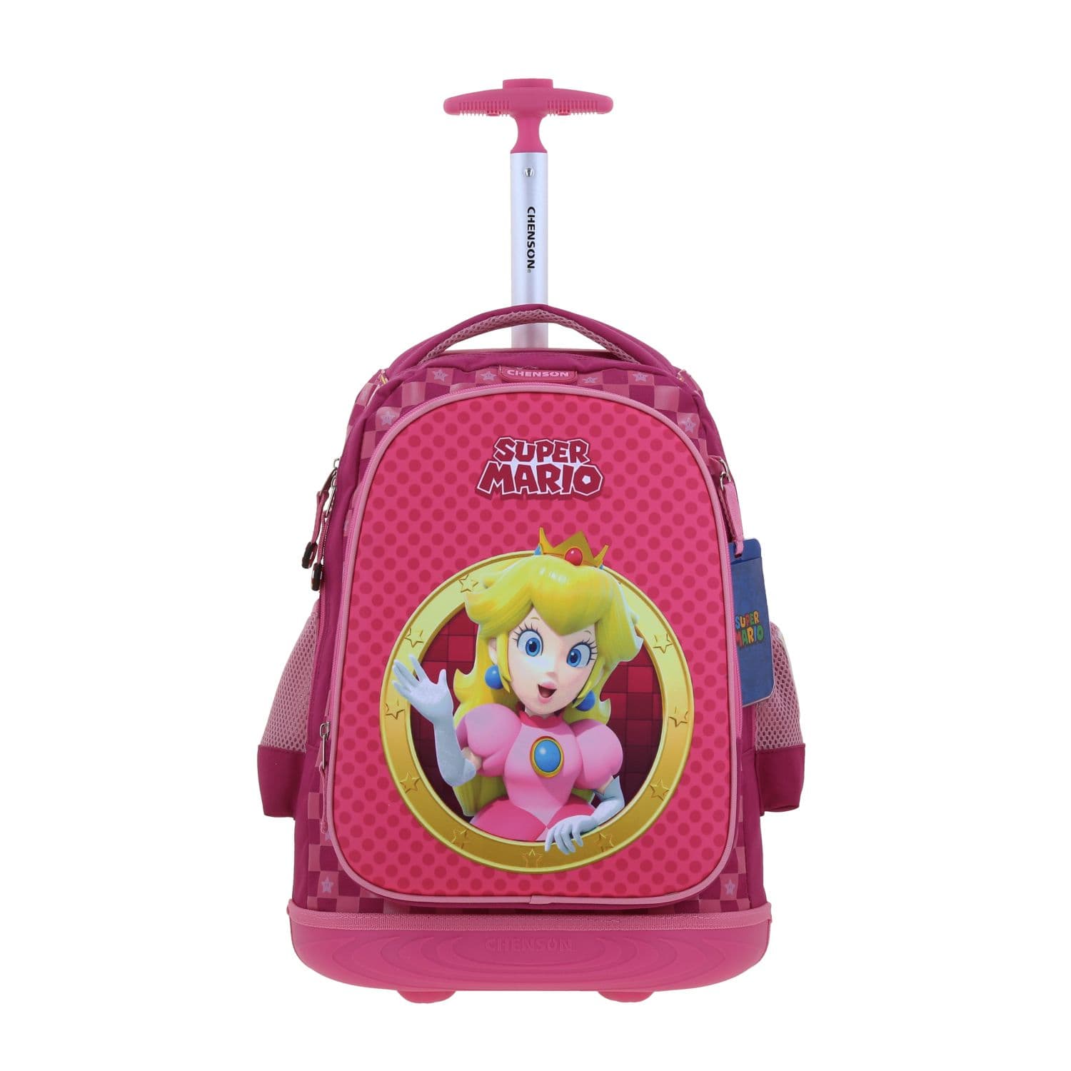 Mochila con Ruedas Mario Bros Rosa para Niña - Modelo MB70734, modelo MB70734-P