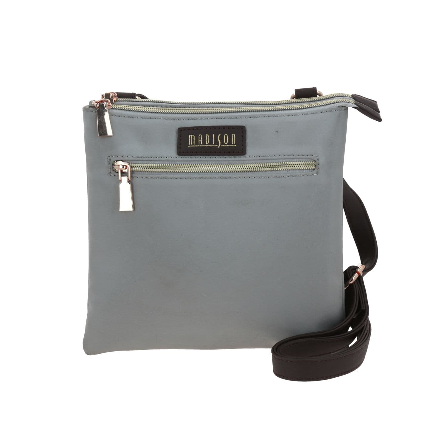 Bolsa de Lado para Dama Madison by Chenson Gris con Doble Compartimento - Modelo MD25123, modelo MD25123-2