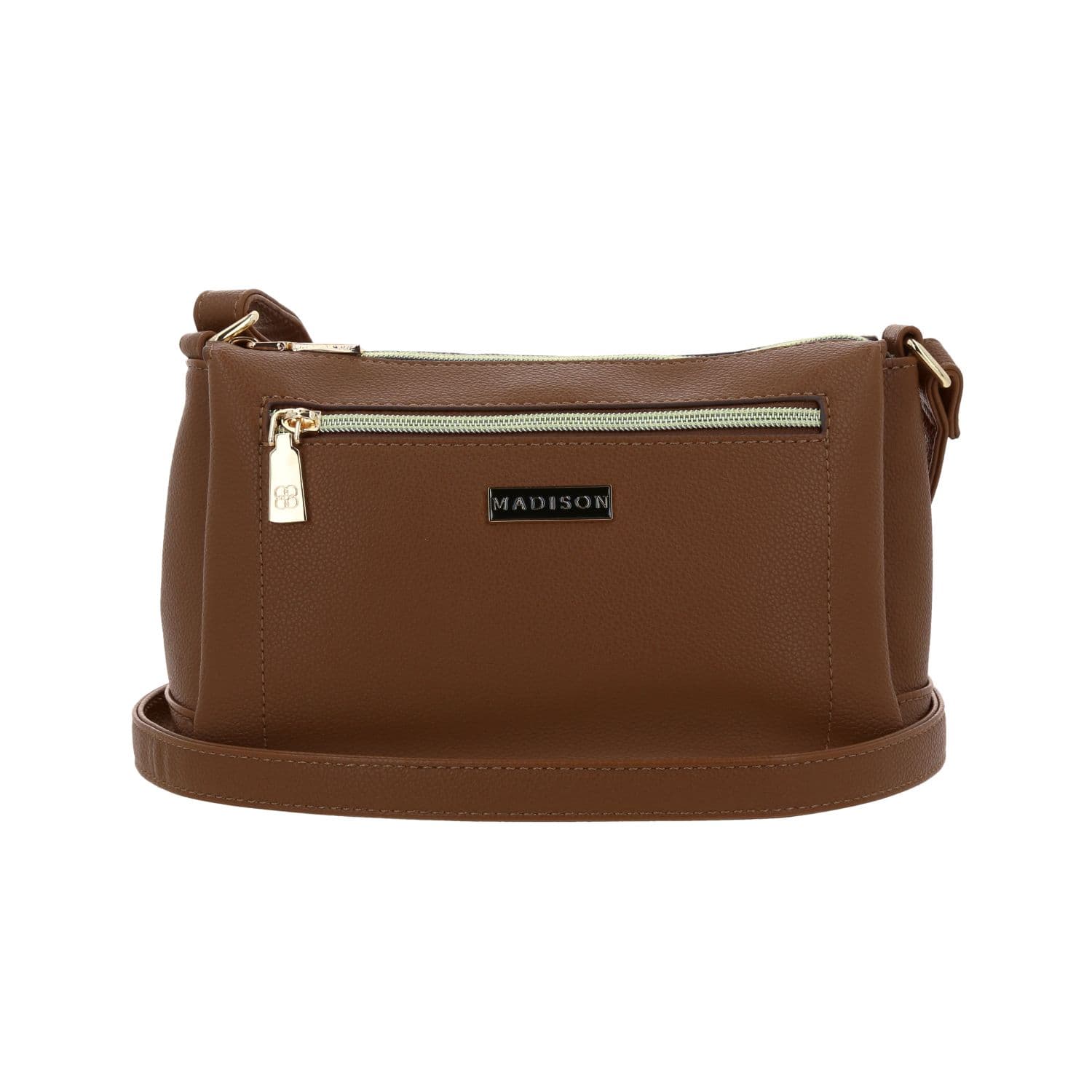 Bolsa de Lado para Dama Madison by Chenson Café con Triple Compartimento - Modelo MD25144, modelo MD25144-B