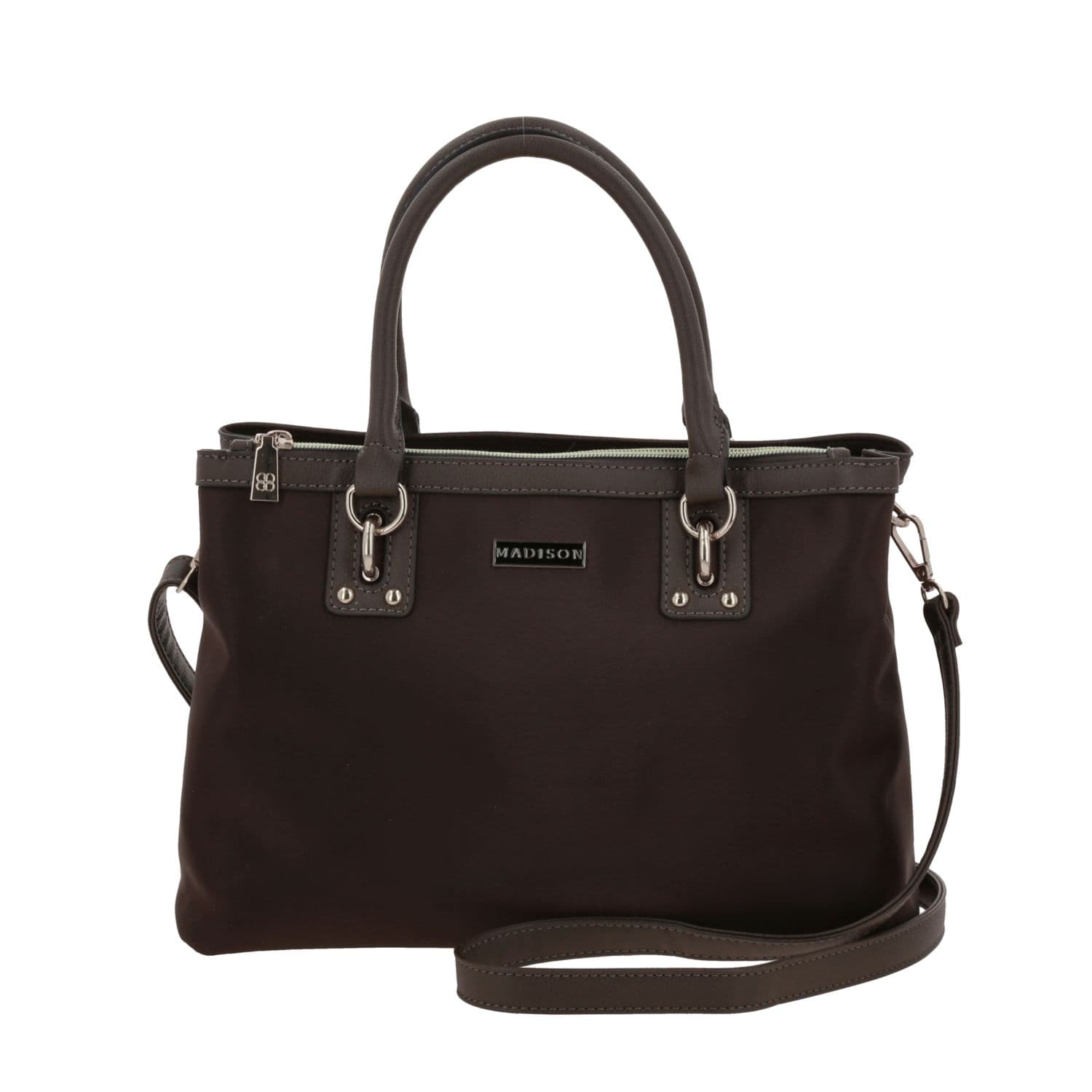 Bolsa de Mano para Dama Madison by Chenson Café Satinado - Modelo MD25186, modelo MD25186-D