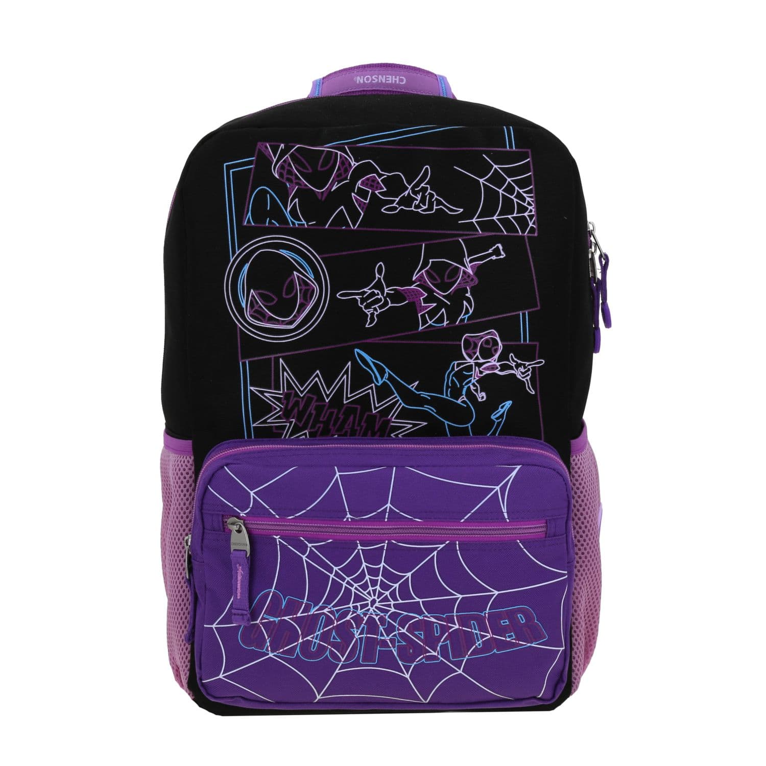Kit Escolar Spider-Man Miles Morales by Chenson Mochila + Lapicera Negro Infantil, modelo MM70310-3-KC2A