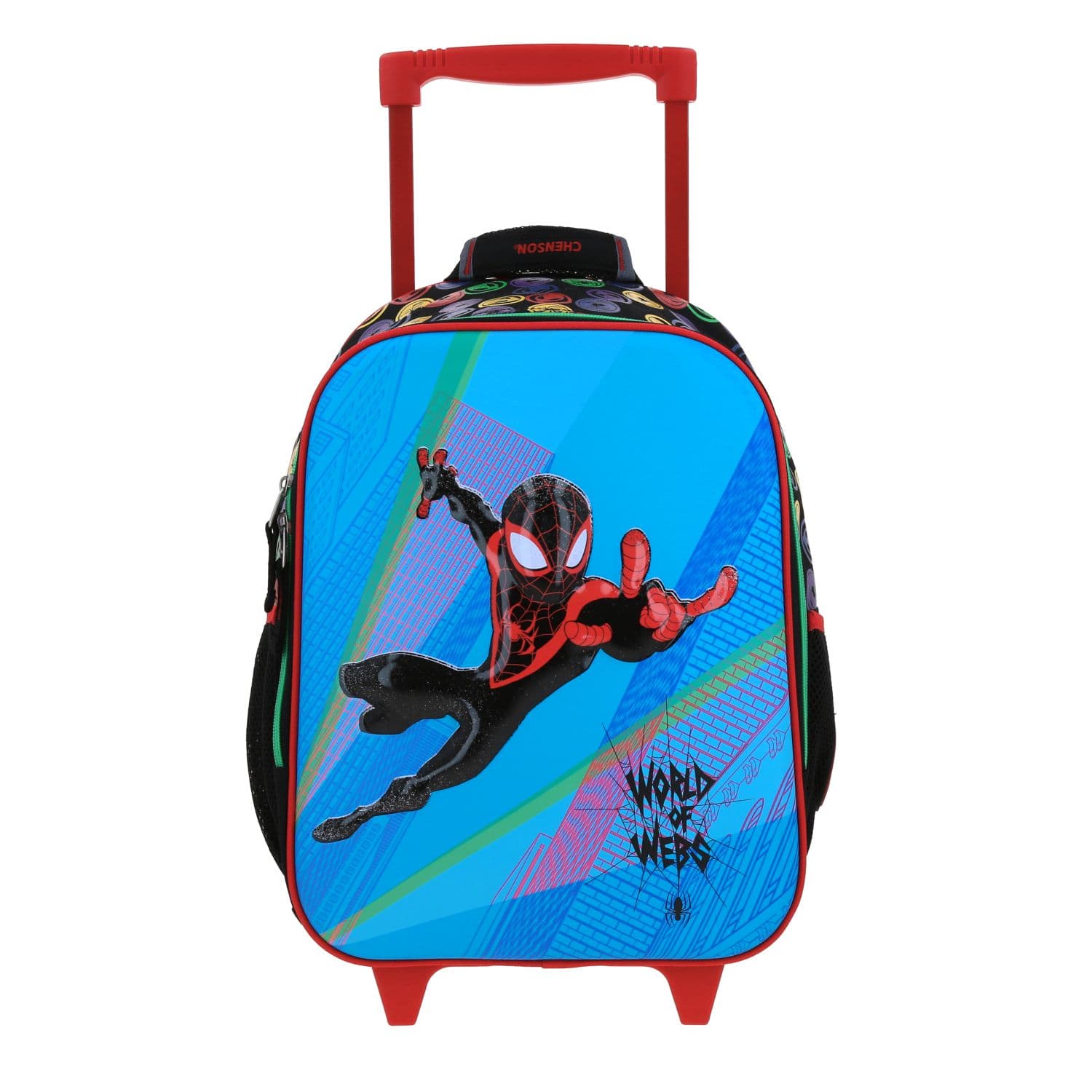 Mochila con Ruedas Spider-Man Miles Morales by Chenson Negro para Niño - Divertida y Duradera, modelo MM70323-3