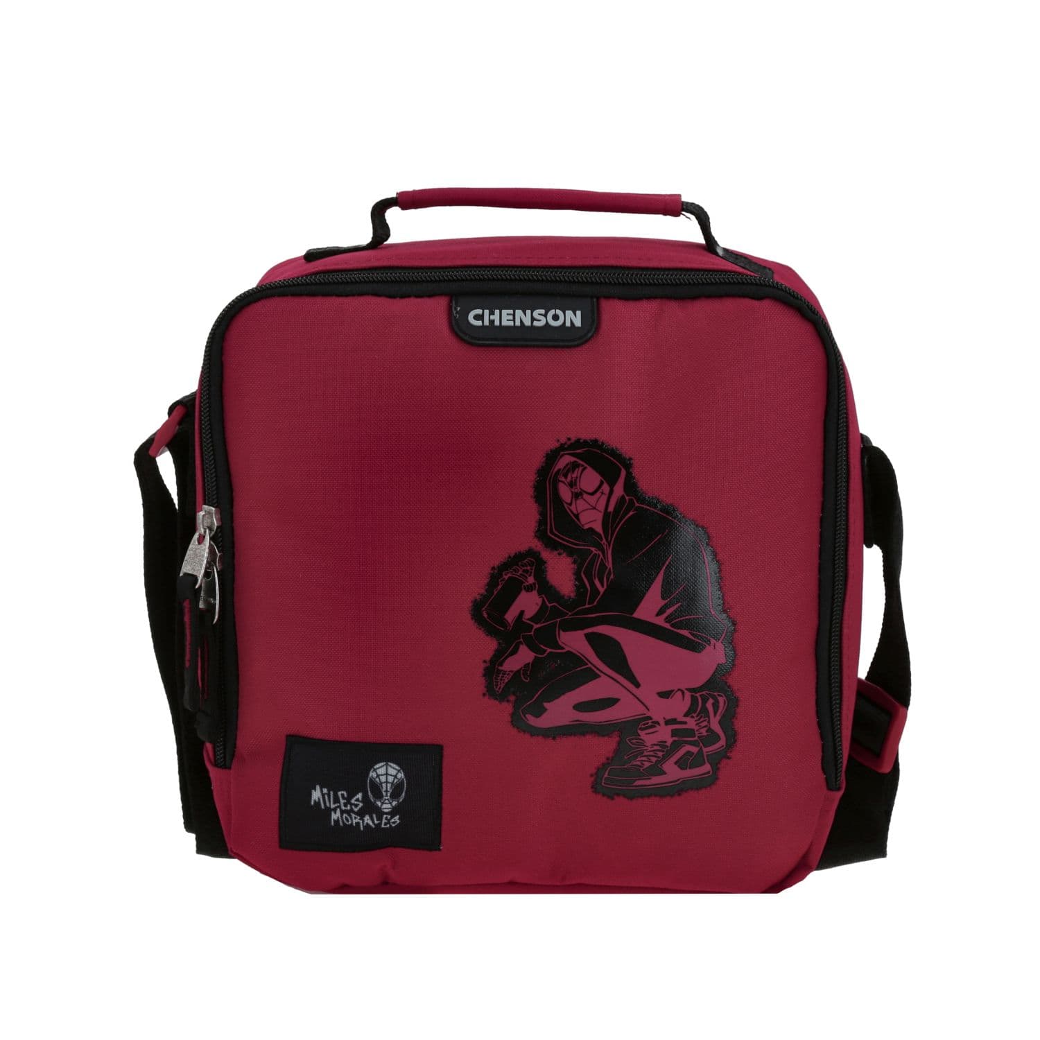 Kit Escolar Spider-Man Miles Morales by Chenson (Lonchera + Lapicera) Magenta Infantil, modelo MM70372-M-K2OA