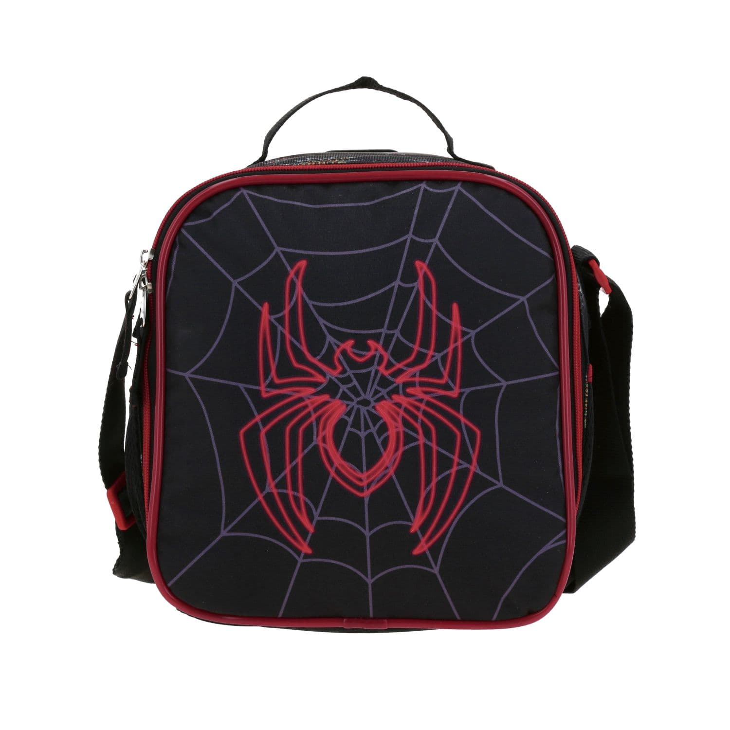 Lonchera escolar térmica Spider-Man Miles Morales by Chenson color negro para niño, modelo MM70448-3