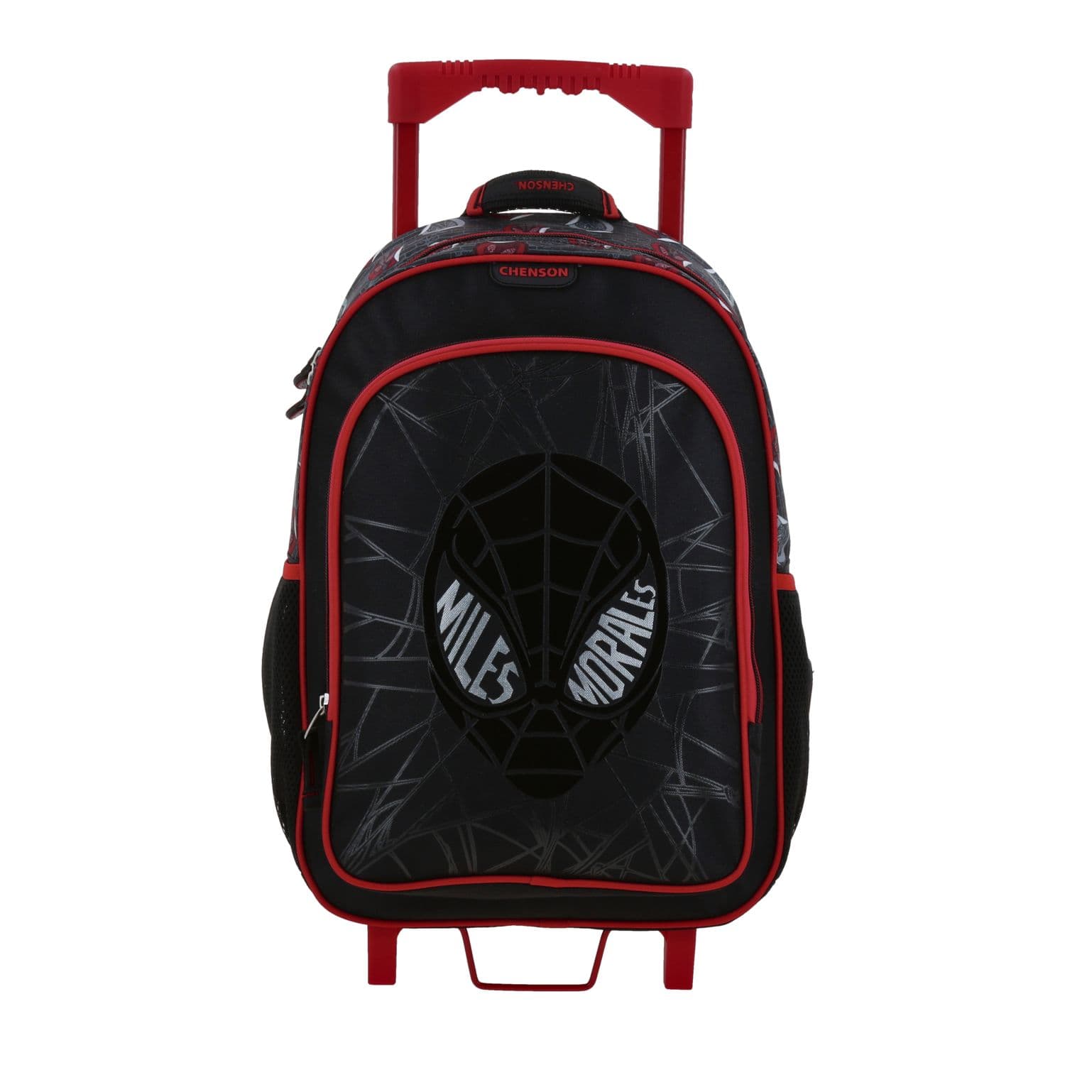 Mochila con Ruedas Spider-Man Miles Morales Negro Chenson Escolar, modelo MM70832-3