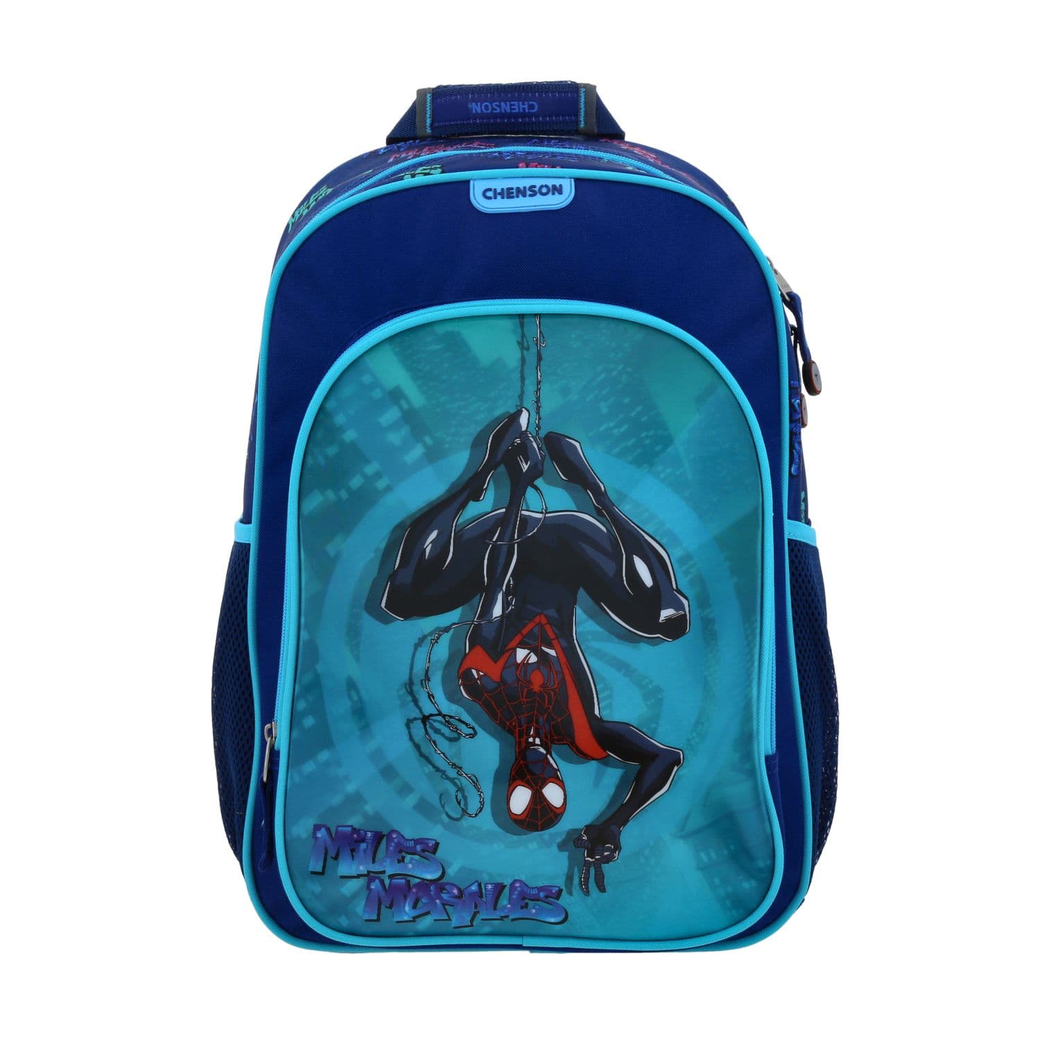 Mochila Escolar Spider-Man Miles Morales Azul Chenson | Infantil, modelo MM70883-9