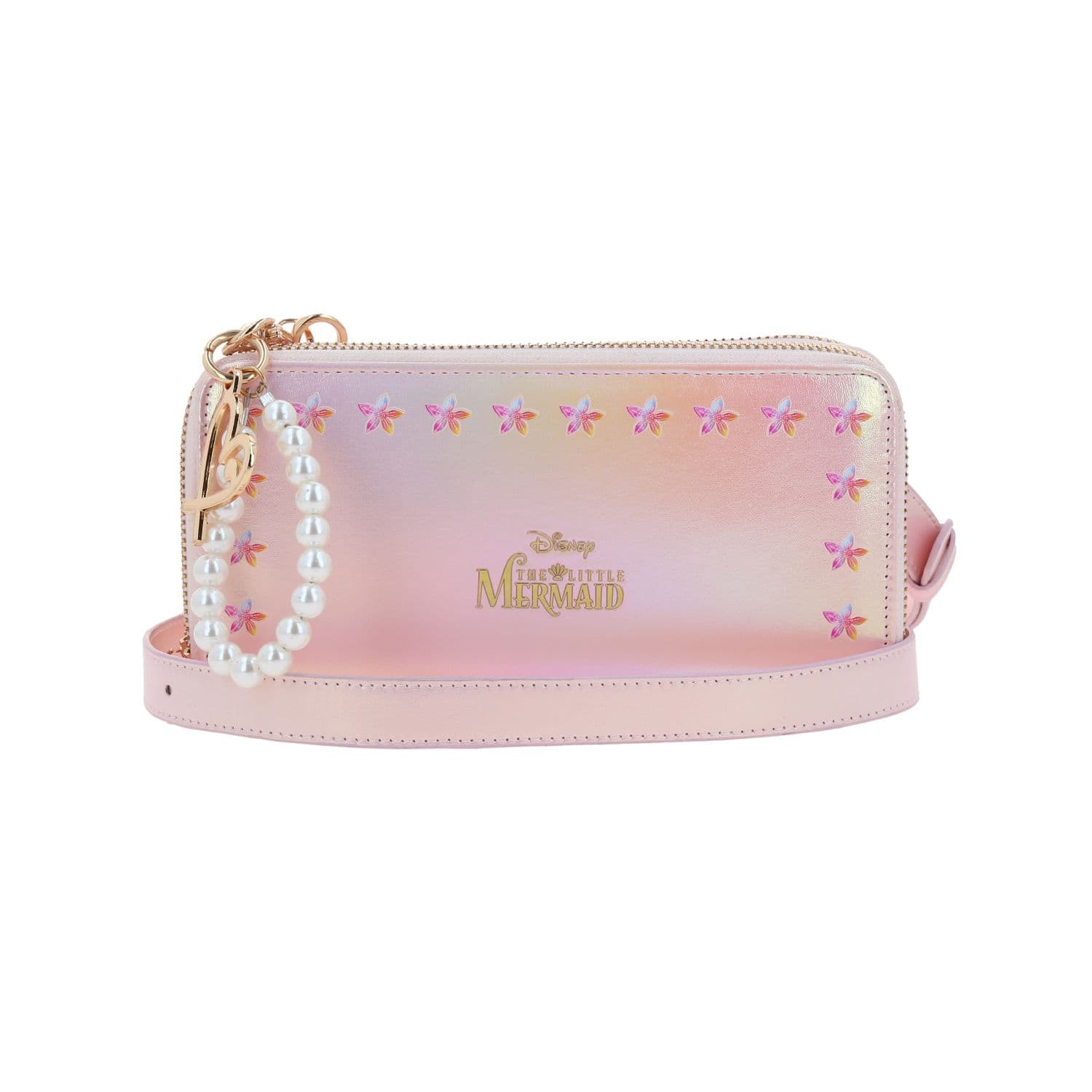 Cartera escolar para niña Ariel La Sirenita by Chenson color rosa con doble compartimento, modelo PR25004-P