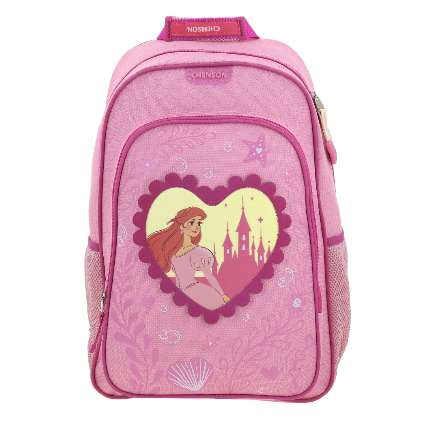 Kit Escolar Ariel La Sirenita by Chenson Mochila + Lonchera Rosa Infantil, modelo PR70192-P-KC2O