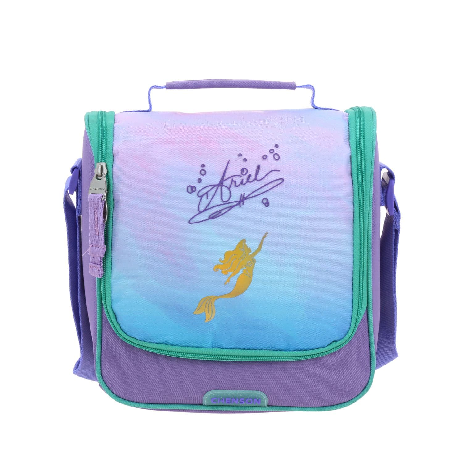 Kit Escolar Ariel La Sirenita by Chenson (Lonchera + Lapicera) Violeta Infantil, modelo PR70267-V-K2OA