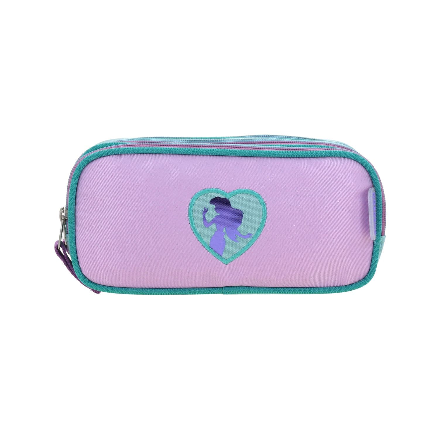 Lapicera escolar para niña Ariel La Sirenita by Chenson Turquesa triple compartimento, modelo PR70465-T