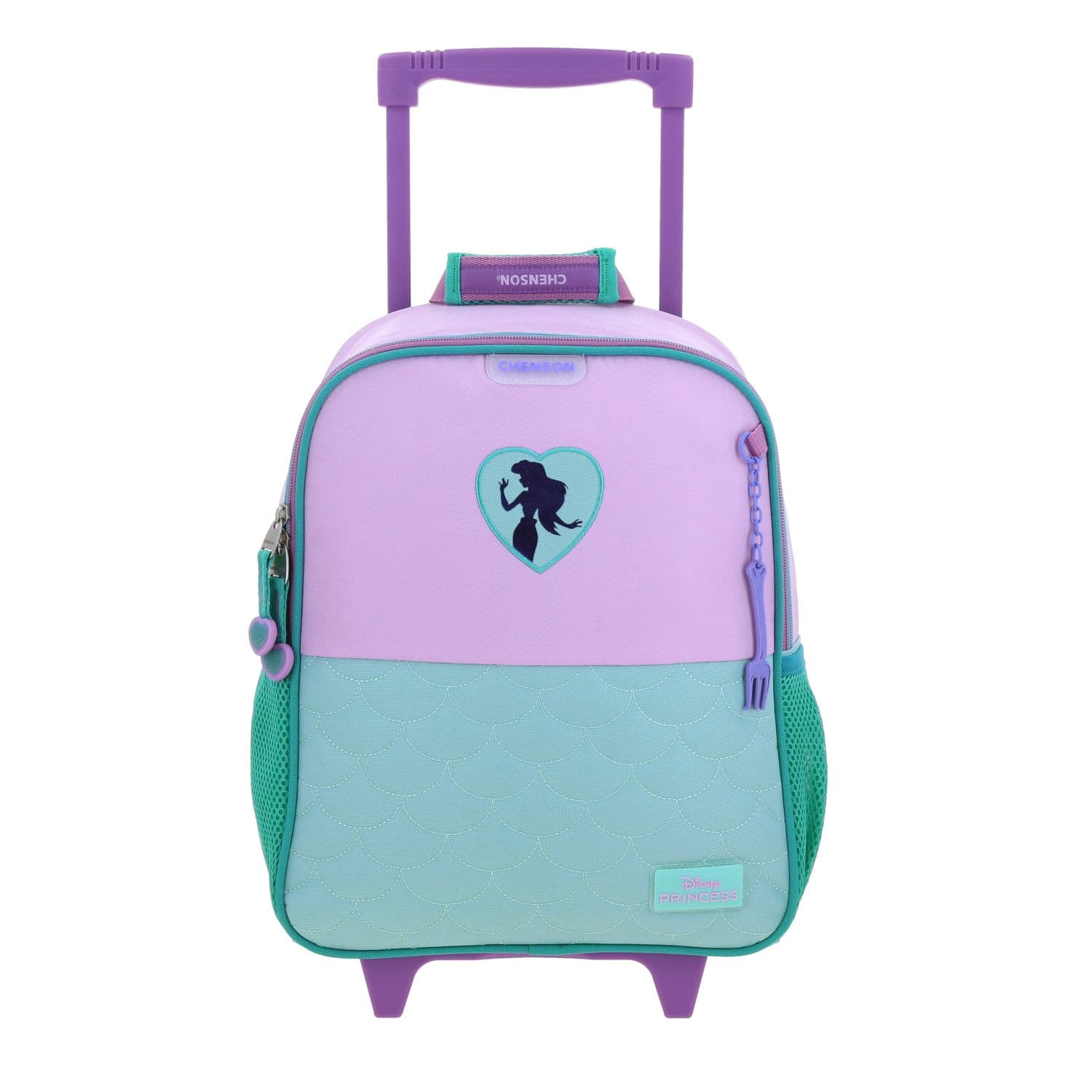 Mochila con Ruedas Ariel La Sirenita by Chenson Turquesa para Niña - Divertida y Práctica, modelo PR70466-T