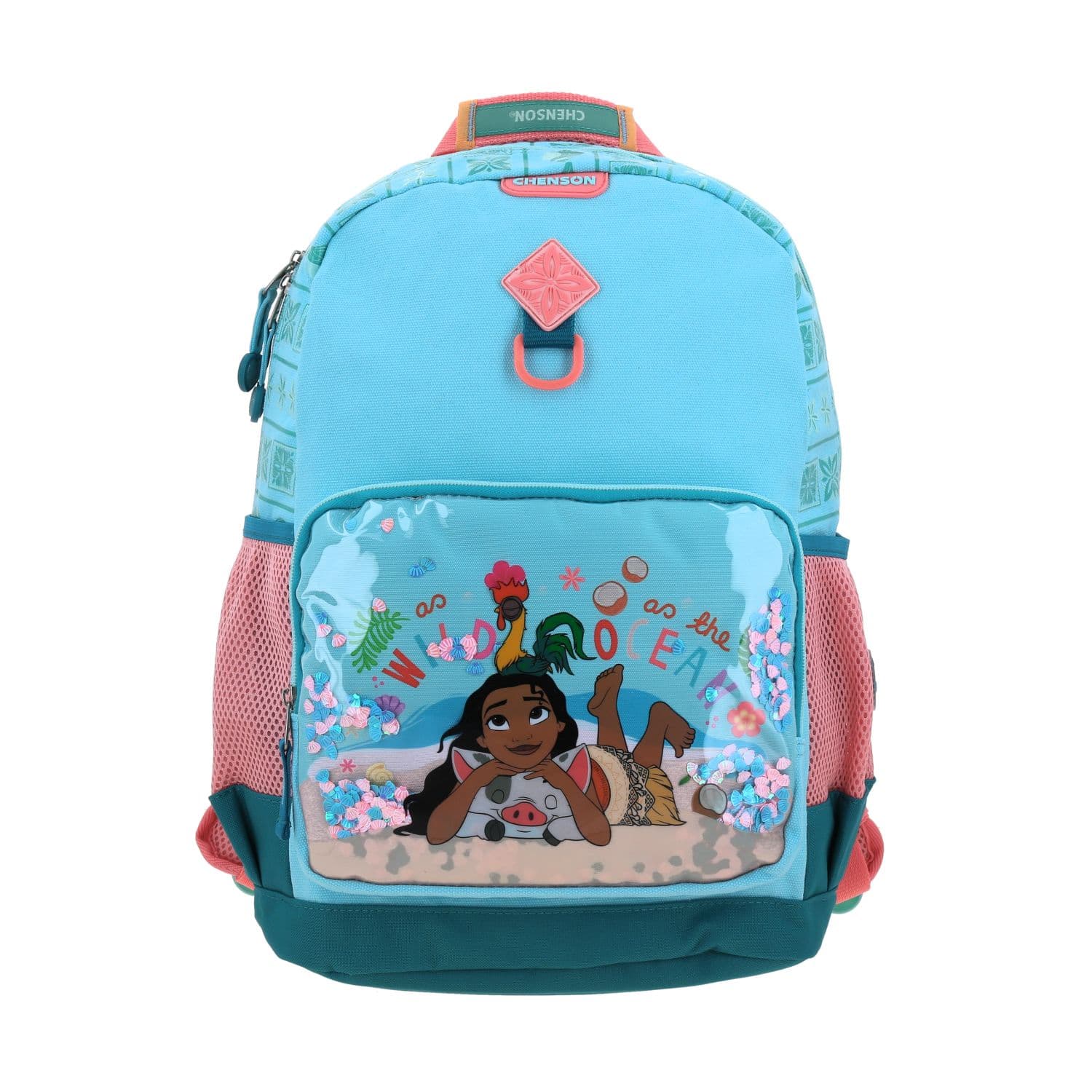 Mochila Escolar Princesa Moana by Chenson Turquesa para Niña, modelo PR70833-T