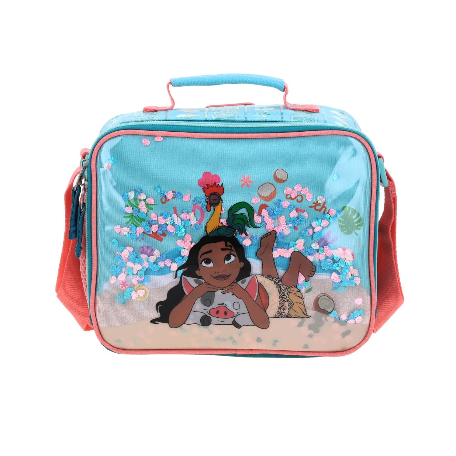 Lonchera Escolar Princesa Moana by Chenson Turquesa Térmica, modelo PR70834-T