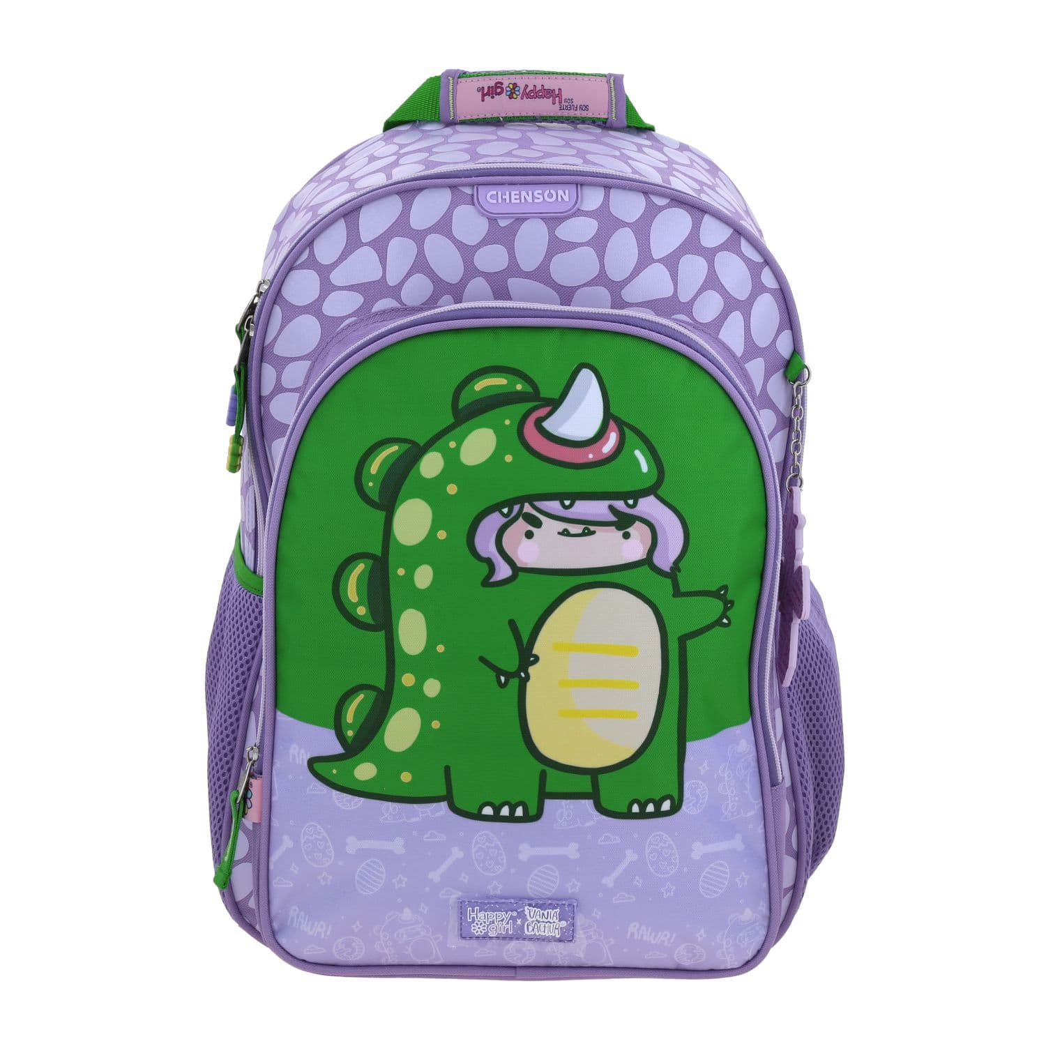 Kit Escolar Vania Bachur by Chenson Mochila + Lonchera Violeta Infantil, modelo VB70701-V-KC2O
